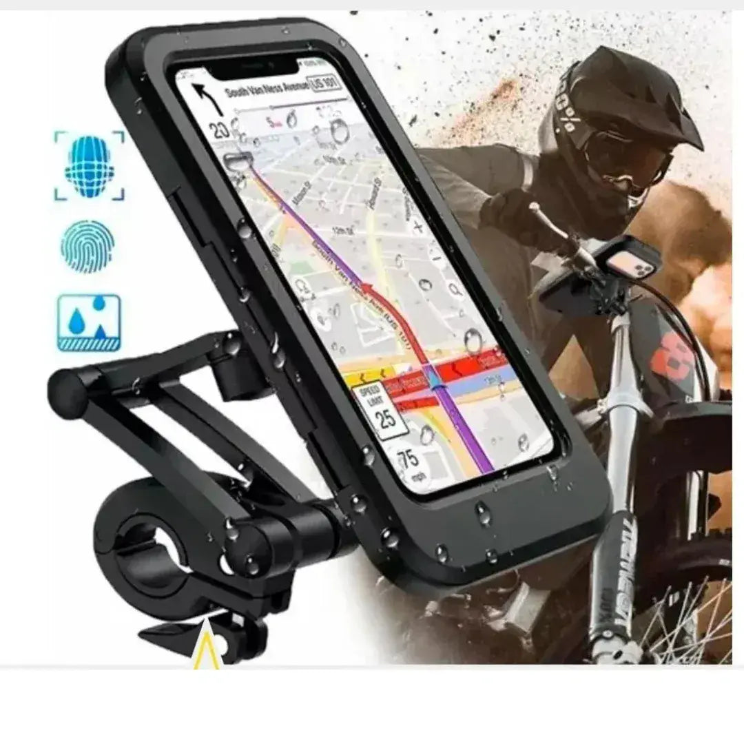 SOPORTE DE CELULAR IMPERMEABLE PARA MOTOS Y BICICLETAS