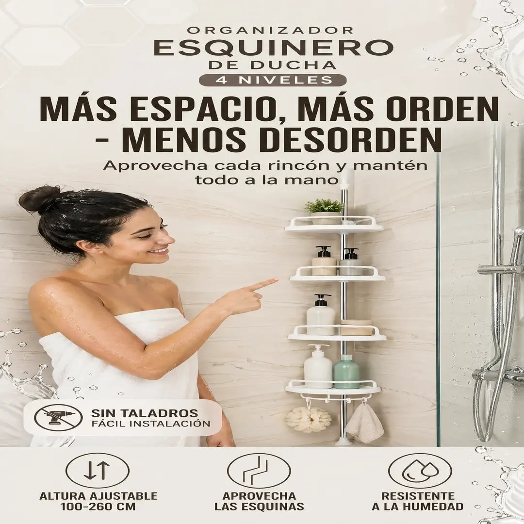 ORGANIZADOR DE BAÑO ESQUINERO